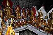 Inle Lake Myanmar. Pindaya, the famous Shwe Oo Min pagoda, a natural cave filled with thousands of gilded Buddha statues. 